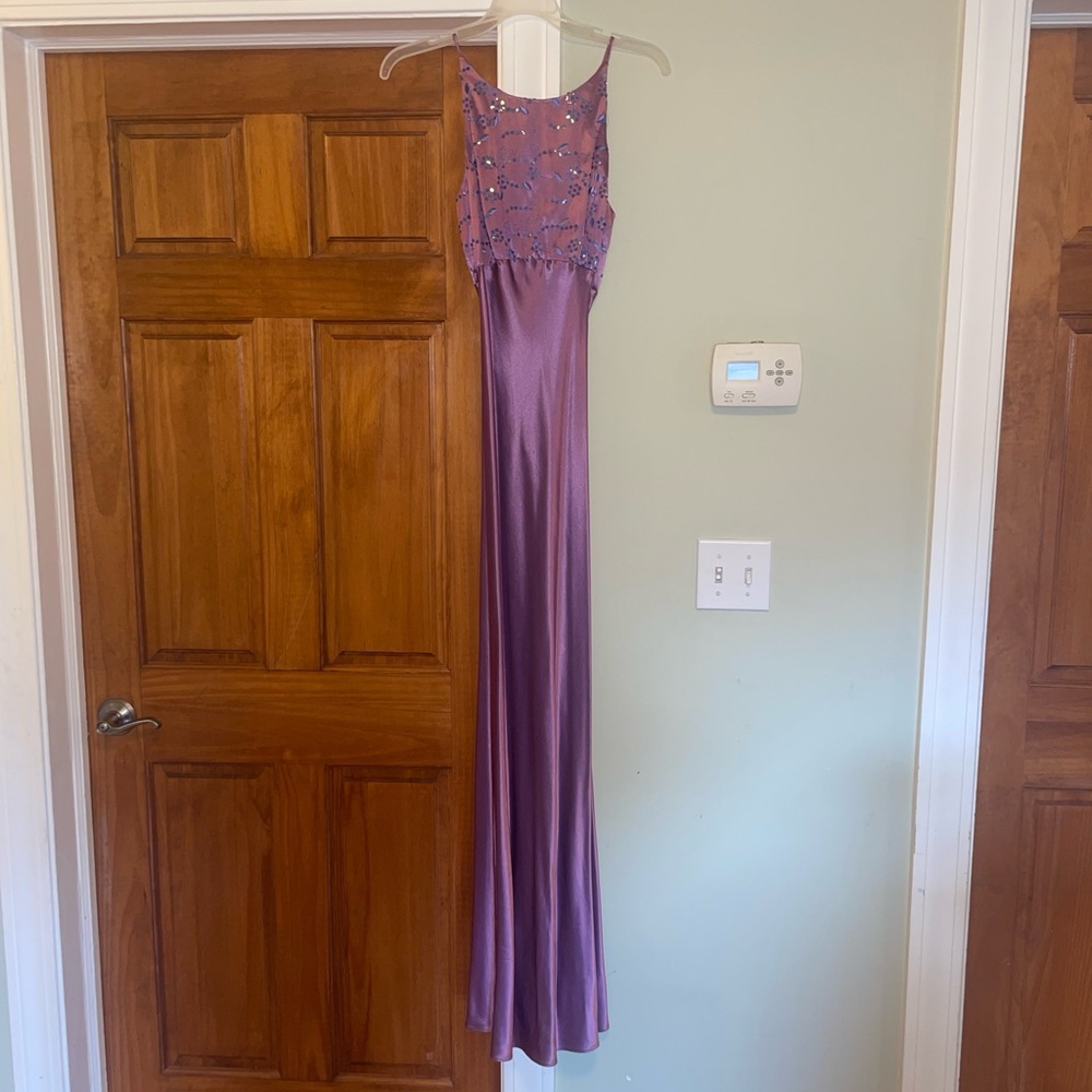 Elegant Purple Gown With Sequence - image 1